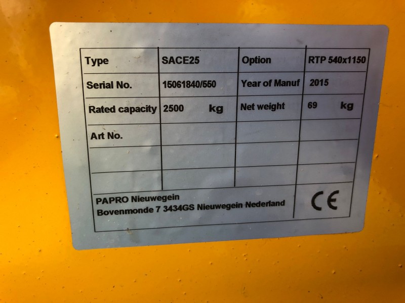 Palletwagen Pompwagen weegschaal 2500kg 115cm Dubbel Voorwiel