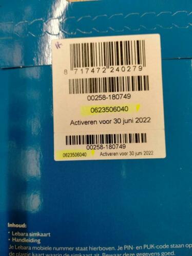 06-23-50-60-40 Unieke Mooie Simkaart Lebara Mobile 