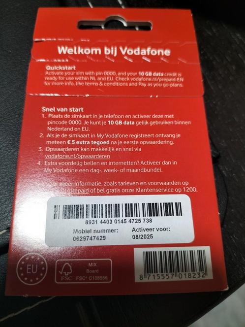 06 29 74 74 29 MOOI NUMMER VODAFONE PREPAID