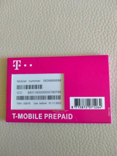 06-38-86-86-88 (5keer 88888) Unieke Mooi T-Mobile SIMKAART