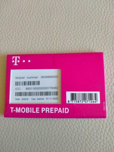 06-3886-8555 Unieke Mooi T-Mobile SIMKAART