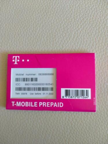 06-3886-8866 (886-886) Unieke Mooi T-Mobile SIMKAART