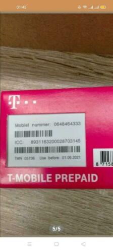 06-48-46-43-3-3 Unieke Mooi T-Mobile Prepaid Simkaart