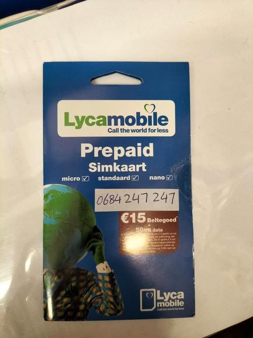 06 84 247 247 Easy 06 Number Lyca Prepaid Simkaart