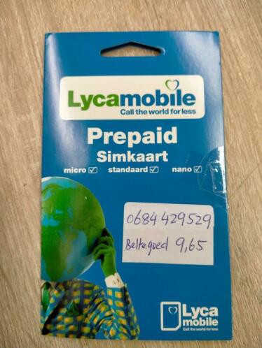 06-84-429-529 Unieke Mooie Prepaid Simkaart Lyca Mobile