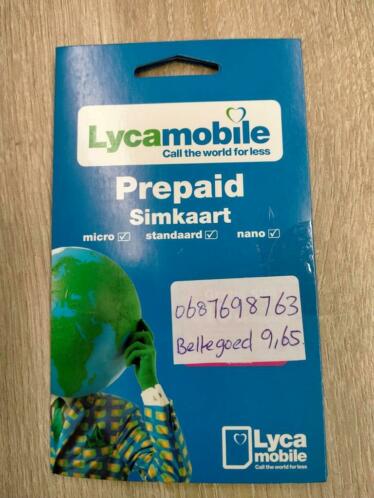 06-87-69-87-63 Unieke Mooie Prepaid Simkaart Lyca Mobile