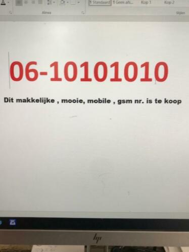 0610101010,dit mooie makkelijk telefoon nr is te koop 9999