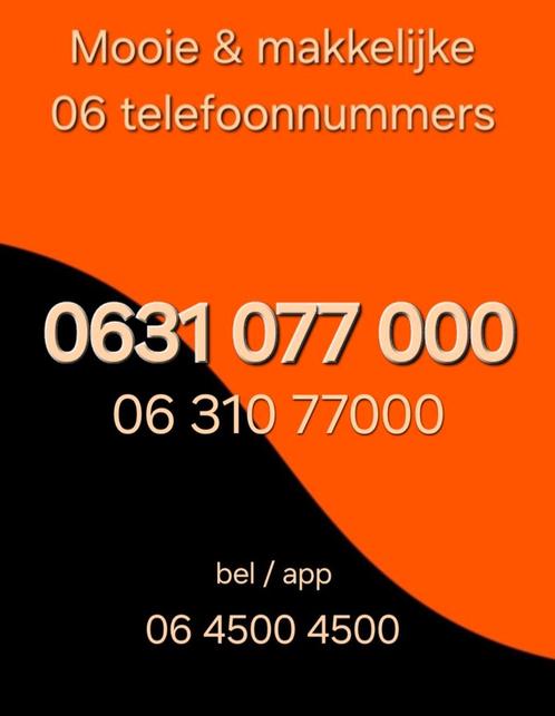 0631077000. 63,- En meer makkelijke 06 nummers.