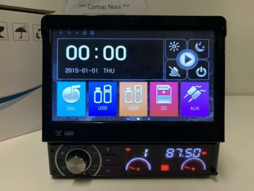 1-Din Autoradio Navigatie Bluetooth  Kantelbaar scherm