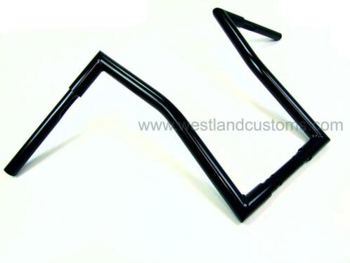 1 Inch Universeel Stuur Square Fat Ape Hanger 17 Inch Zwart