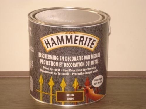 10 Liter Hammerite metaallak BRUIN Hamerslag 