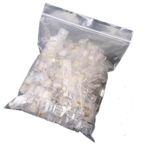 100 x RJ45 RJ-45 CAT5 Modular Plug Network Connector