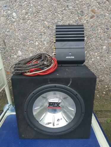 1000W 250rms subwoofer versterker 250rms  kabelset