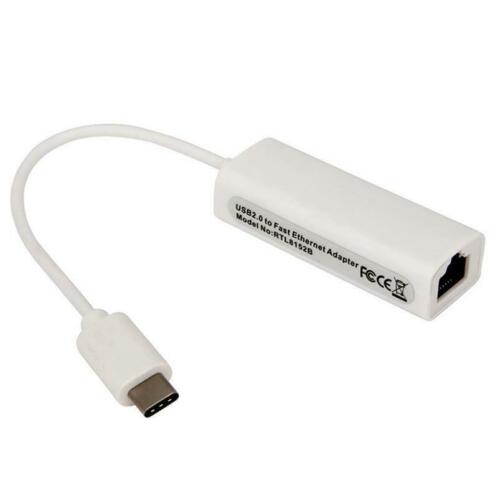 10100 Mbps USB C Ethernet Adapter Netwerkkaart USB-C naar