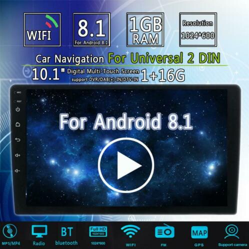 10.1Inch 2Din Android 8.1 Autoradio