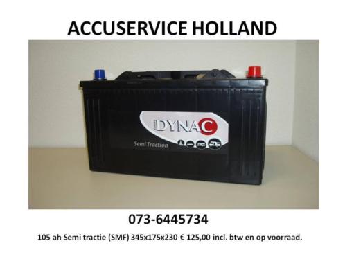 105 ah semi tractie accu voor AANHANGER Accu Service Holland