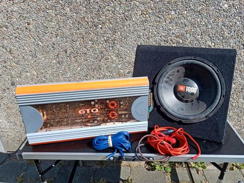 1100W versterker jbl 1000w Subwoofer jbl kabelset