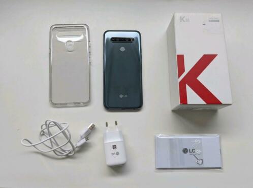 128GB LG K61 met doos, lader, case en meer. 48mp camera