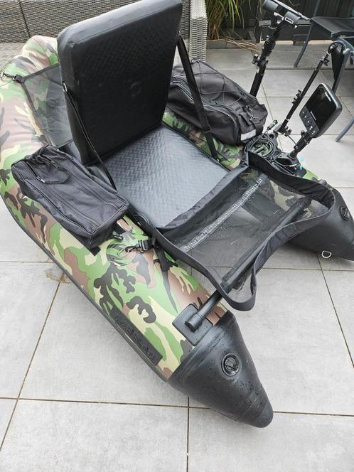 12BB camo bellyboat complete set incl Raymarine dragonfly 5
