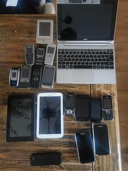 14 telefoons, 2 tablets en 1 laptop als partij
