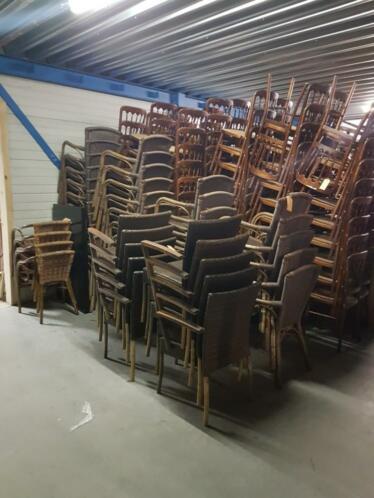 1500 diverse terrasstoelen stapelb. wicker alu rotan horeca