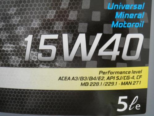 15W40 minerale olie - 5L - Techno