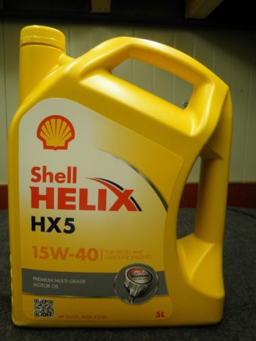 15W40 Shell Helix HX5 ACEA A3B3 API SNCF 5L can