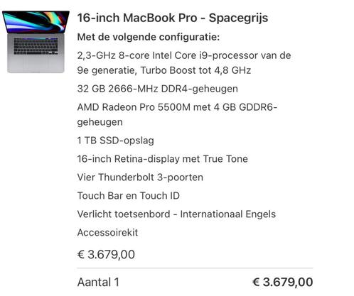 16-inch MacBook Pro 2019 (2,3-GHz 8-core Intel Core 19-proce