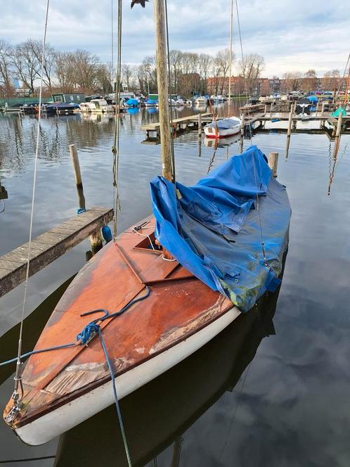 16 kwadraat zeilboot met polyester romp en houten mast amp dek