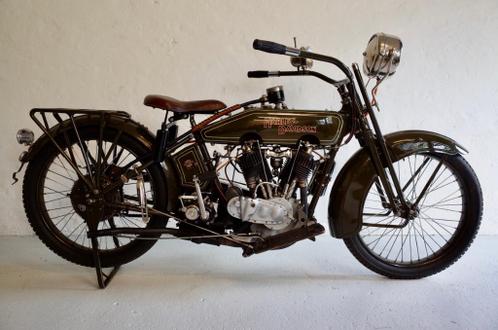 1921 Harley Davidson Model F w. orig. HD sidecar