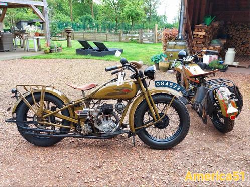 1934 Harley Davidson Model B en 1929 model D. Top staat
