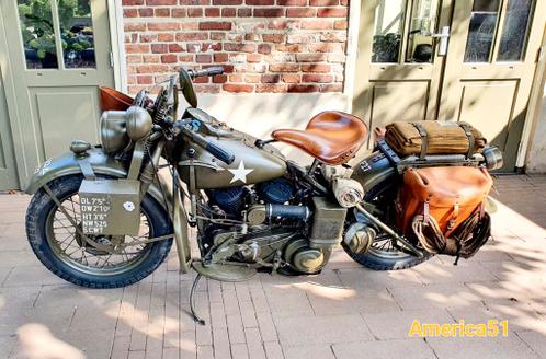 1944 Harley-Davidson WLA Military full dressed in TOP staat