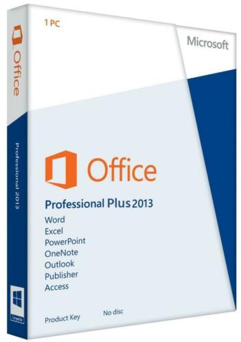 1x MS Office Professional 2013 licentie