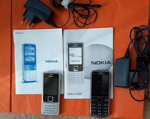 1x Nokia 6300 zwart 1 Nokia C5-00 zilver compleet incvz 38e