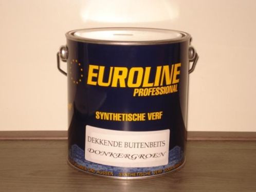 2 Blikken Euroline Buitenbeits DEKKEND Donkergroen 5000 ml