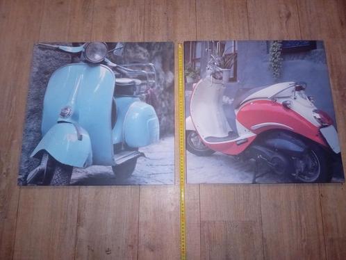 2 canvasdoeken scooter 50cm canvasdoeken doek afbeelding