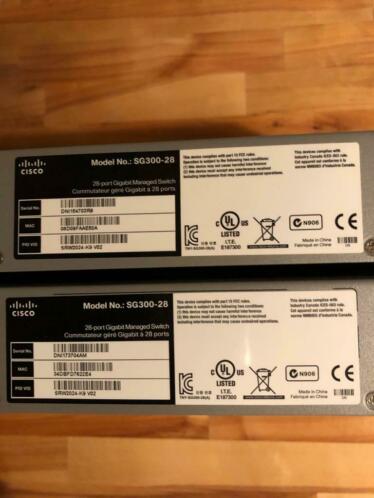 2 CISCO small business switch. Model SG 300-28