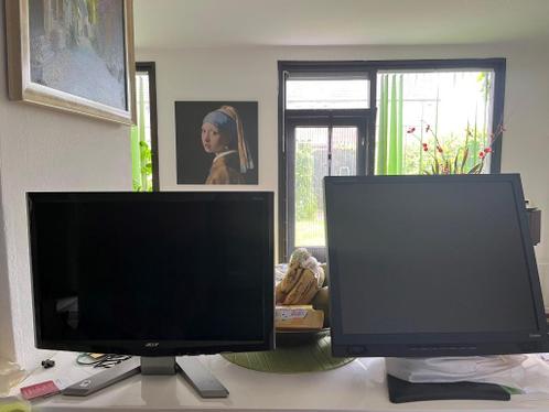 2 kleuren PC beeldscherm, Acer en Aiiyama