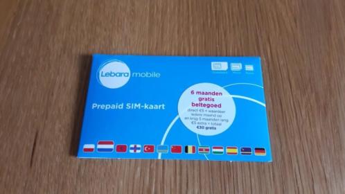 2 Lebara prepaid simkaarten