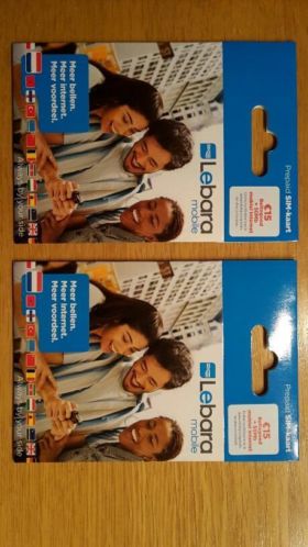 2 Lebara simkaarten (prepaid)
