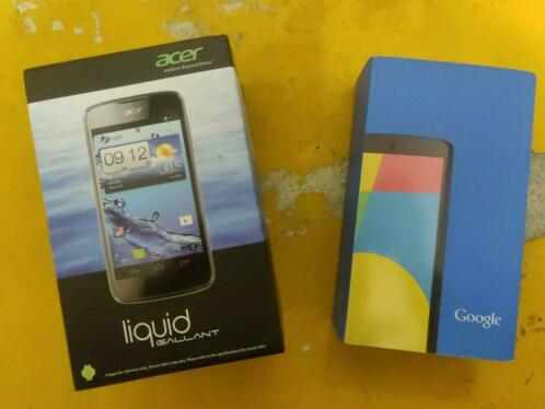 2 mobiele telefoons - Acer en LG Google