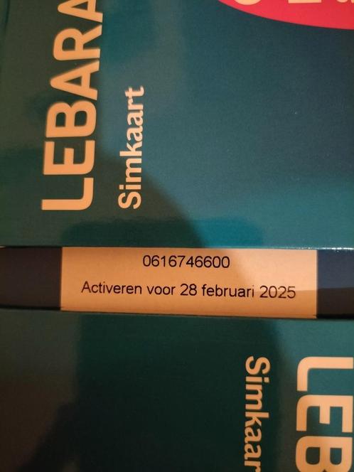 2 MOOI 06 NUMMERS LEBARA PREPAID SIMKAART SAMEN SET