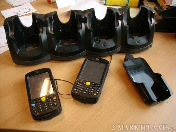 2 Motorola MC5574 barcode scanners  PDA039s incl. laadstation