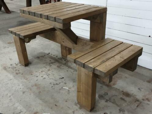 2 pers. picknicktafel voor balkon, smalle tuin 60 cm breed