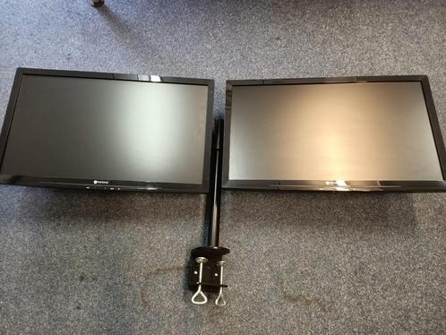 2 stuks Neovo 27 inch monitor model L-W27 op standaard