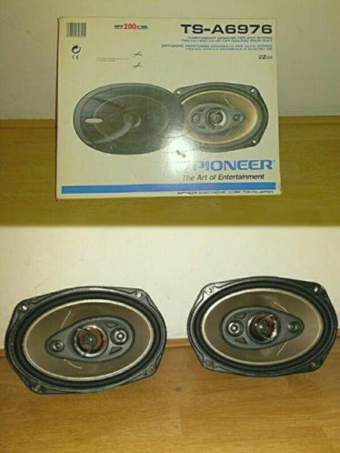 2 stuks Pioneer 4-weg 200W auto speakers TS-A6976 Z.g.a.n.