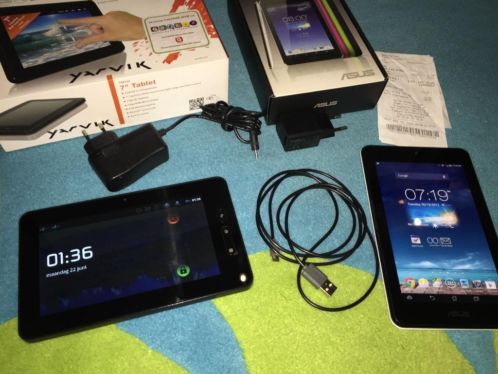 2 TABLETS Yarvik 7034 Tab250 en ASUS Memopad 7 HD