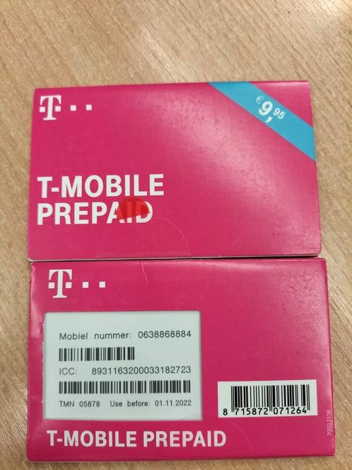 2 TOP SERIE Mooi 06 Nummers T-Mobile Prepaid Samen Set