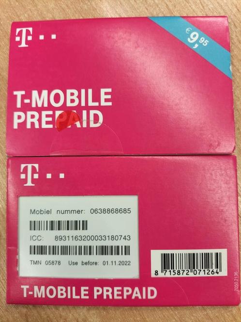 2 TOP SERIE Mooi 06 Nummers T-Mobile Prepaid Samen Set