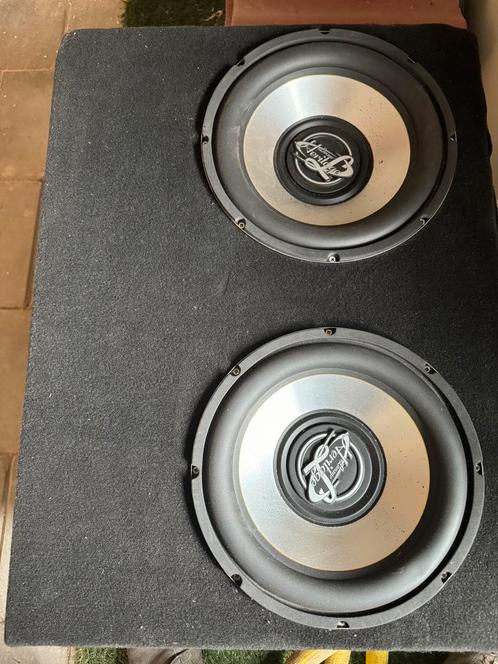 2 x 500 W RMS Lanzar  Subwoofers 30 cm in optimale boombox